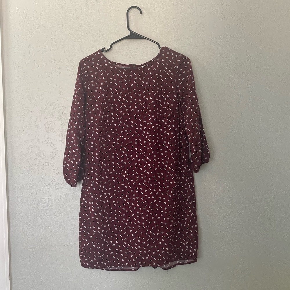 Old navy floral maroon dress